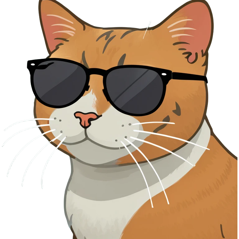 Cat with sunglasses emoji