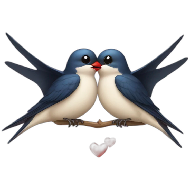 2 swallows in love emoji
