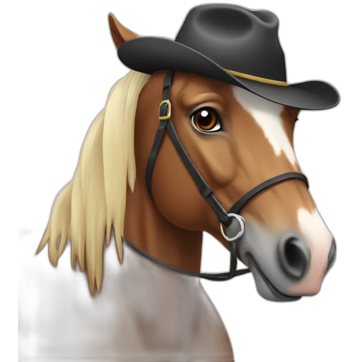 horse wearing hat emoji