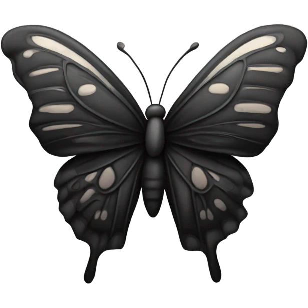 All black butterfly emoji