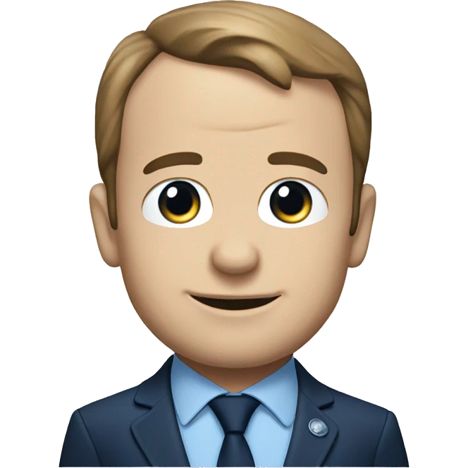 Macron, en bleu de Travail emoji