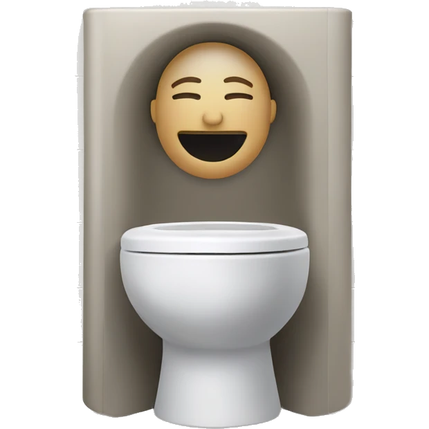 toilet with man’s head coming out emoji