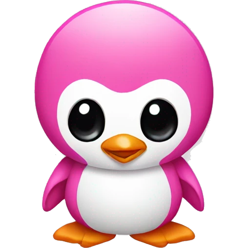 Penguin pink emoji