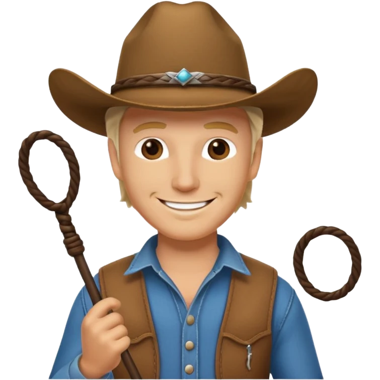 Give this emoji 🤠 a whip make it a white guy  emoji