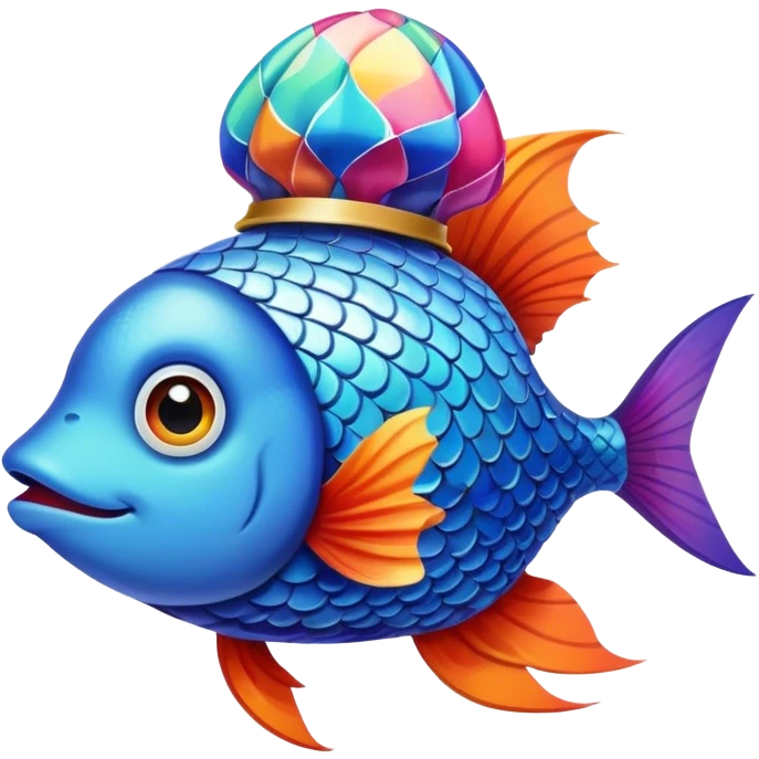 Fish with a little hat emoji