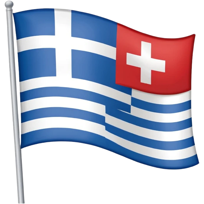 Greece flag without blue stripes, only white stripes emoji