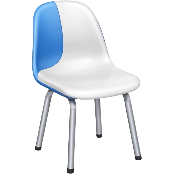 Silla blanca de plastico emoji