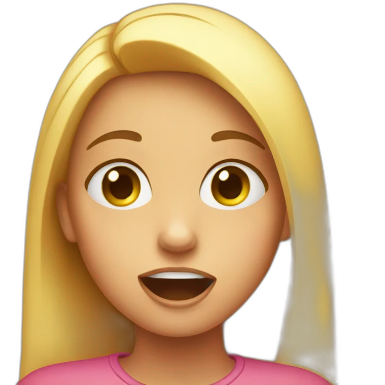 Surprised girl emoji