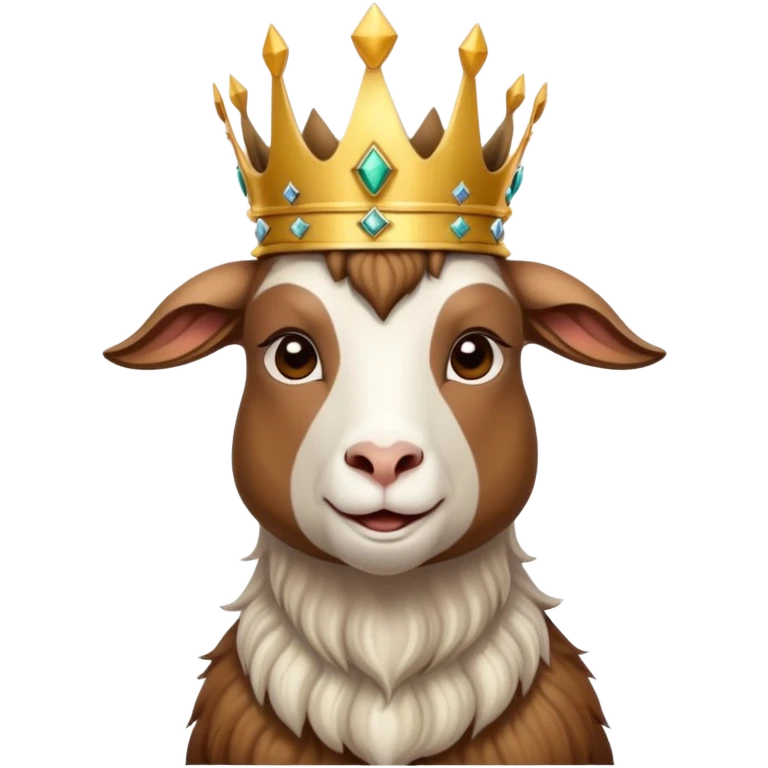 goat wearing a crown emoji