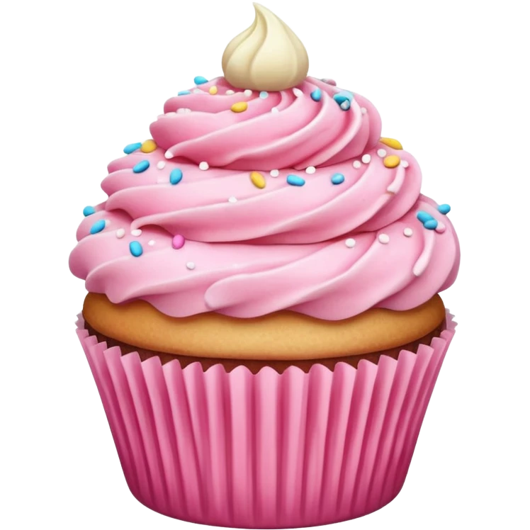 Cupcake with pink icing emoji