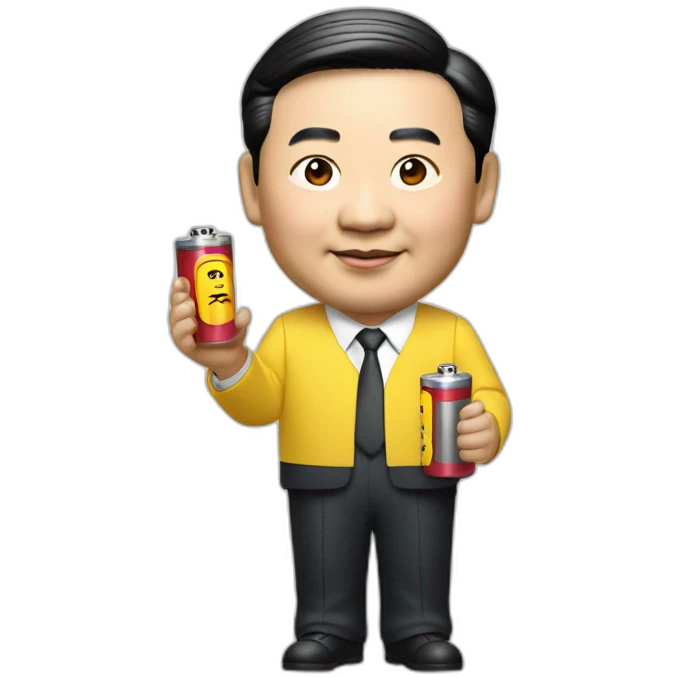 Xi Jinping holding li-ion batteries emoji