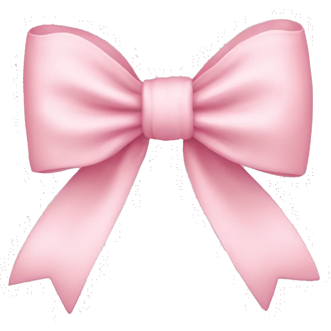 light pink bow on light pink bow emoji