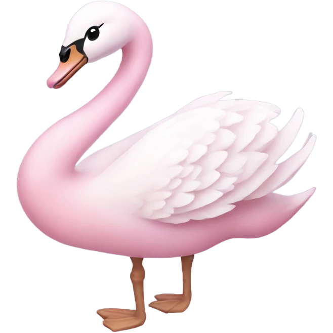 pastel pink swan emoji
