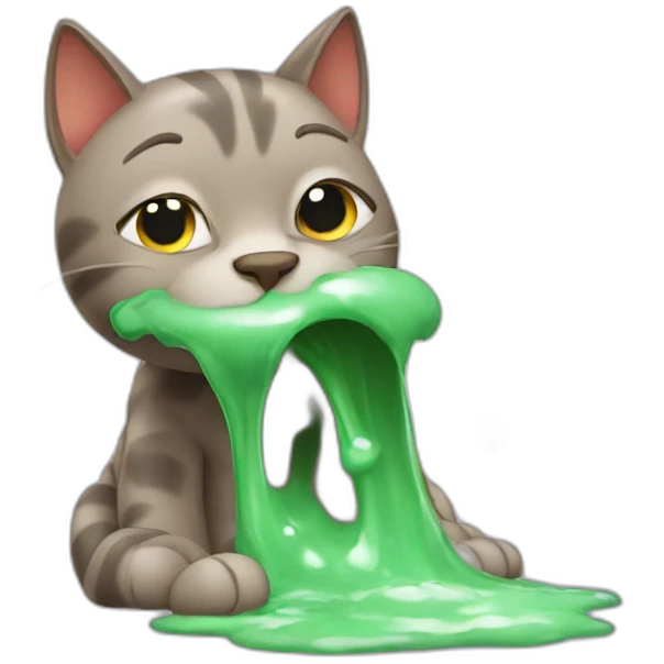 cat puking emoji