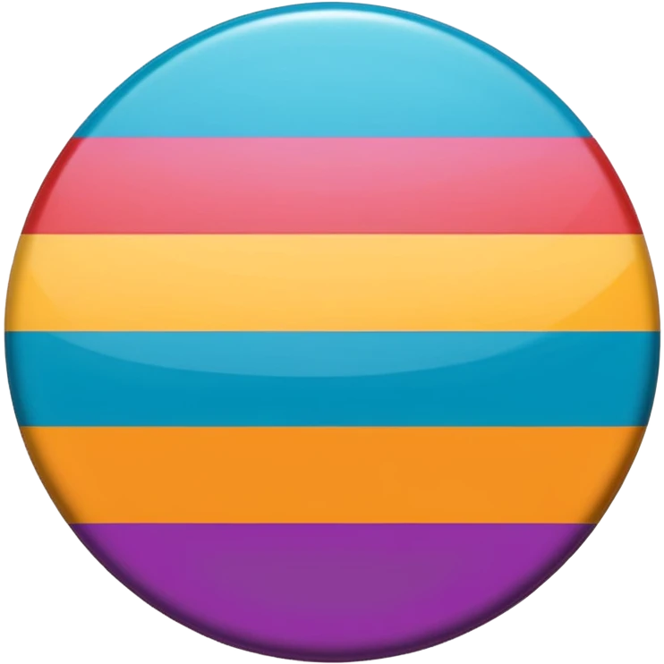 lesbian pride flag, circular badge, glossy effect, no text emoji