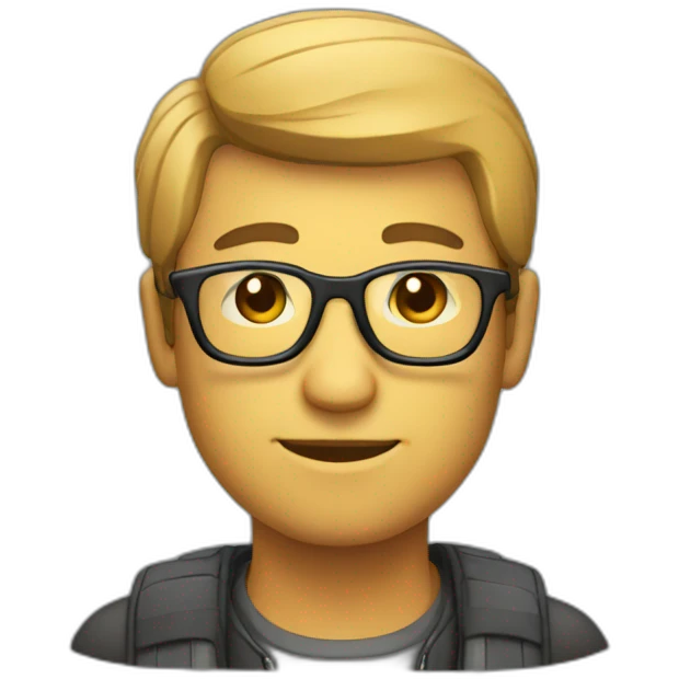 developer man with glasses emoji