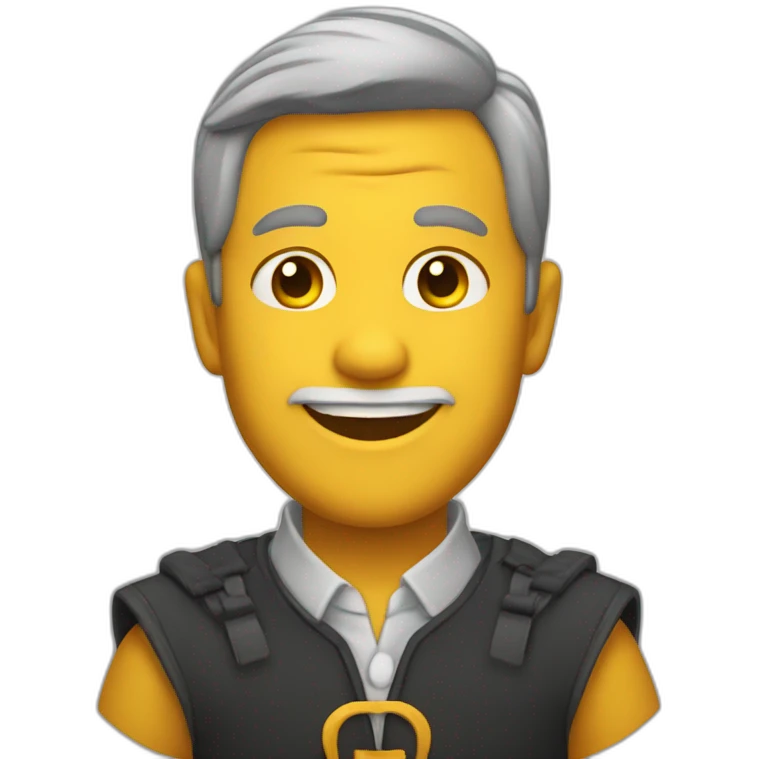 homme souriant chauve emoji