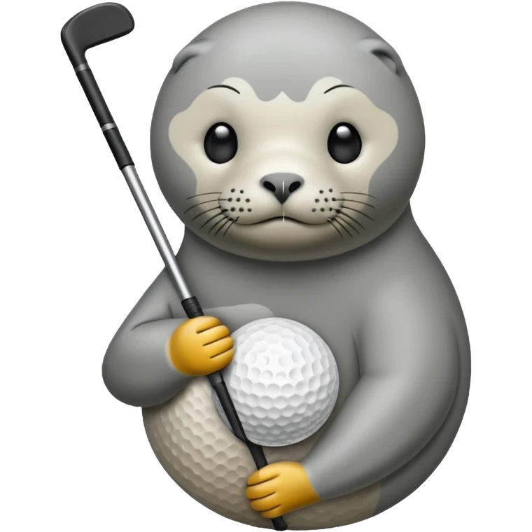 Seal golfing emoji