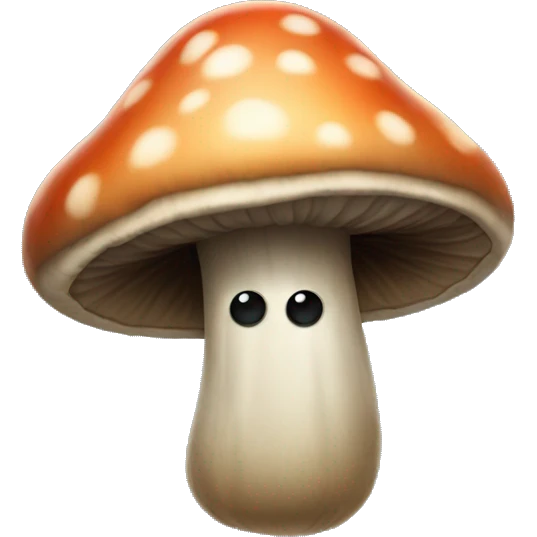 spooky mushroom with eyes emoji