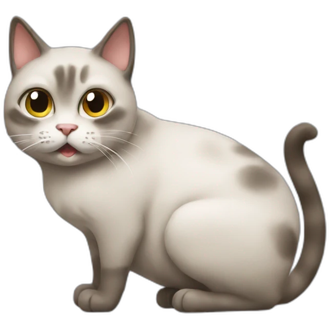 Farting cat emoji