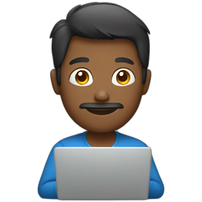 man working on laptop  emoji