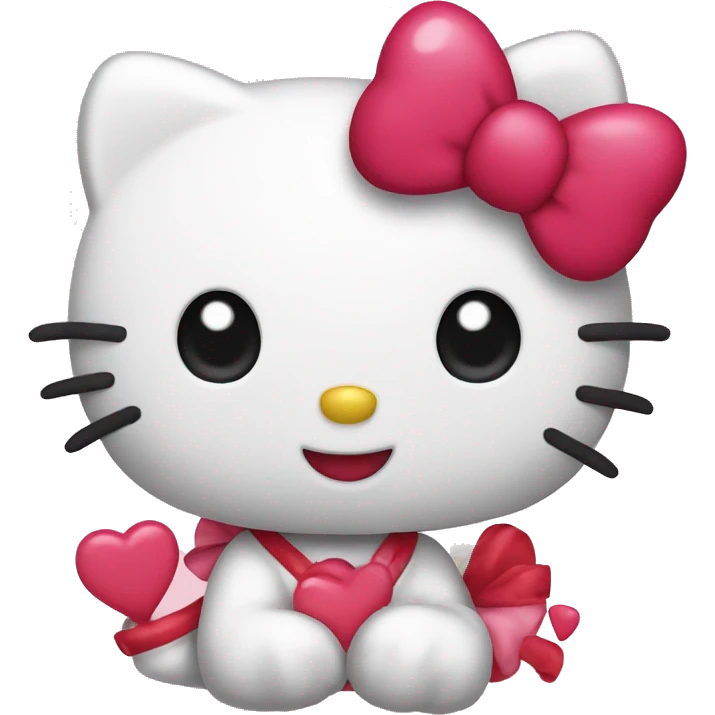 hello kitty in love emoji