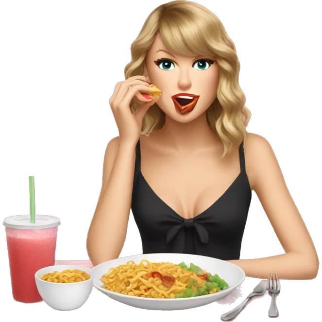 taylor swift eating lunch emoji