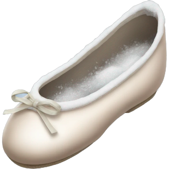 Ballet slippers in snow dirt emoji
