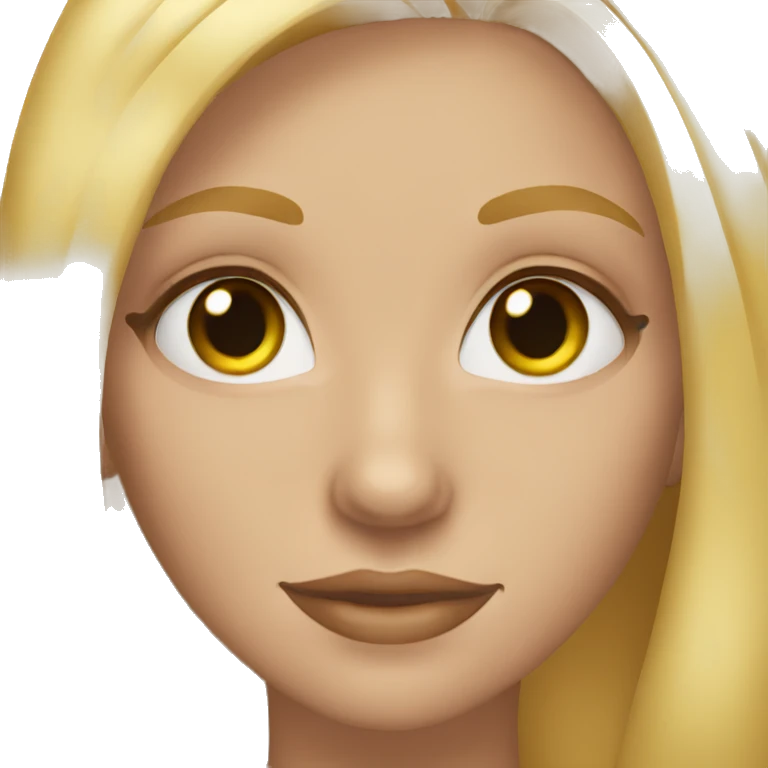 blonde girl with a nose ring and hazel eyes emoji