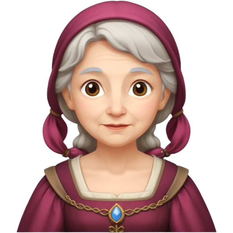 The kind and amiable grandmother in medieval fairy tales emoji