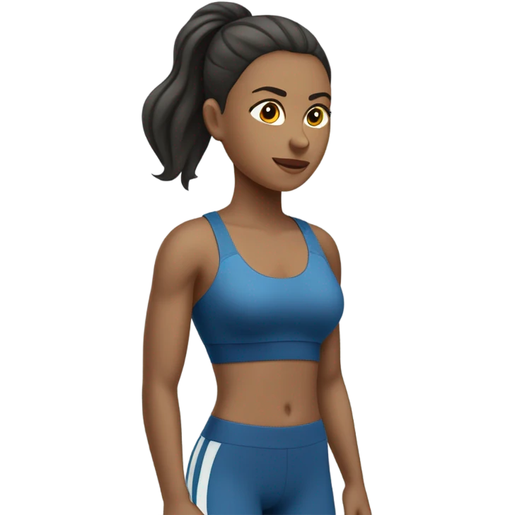 MUJER HACIENDO GIMNASIA emoji