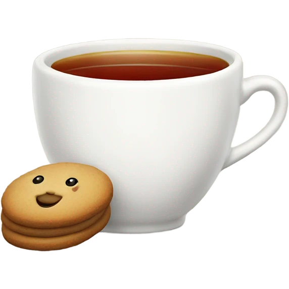 Tea with Christmas cookies isolated emoji