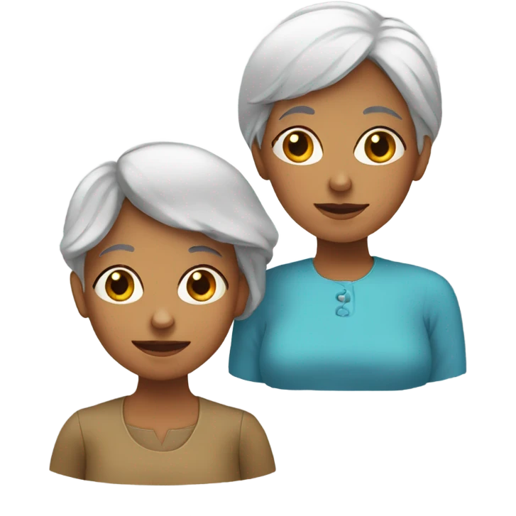 Grandmother with a girl emoji