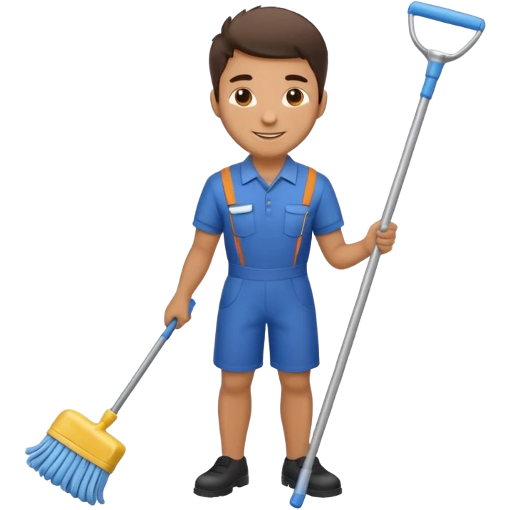 Cleaning man emoji