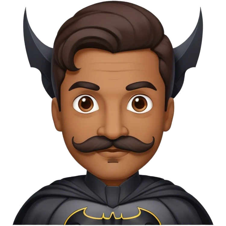 Indian batman with moustache  emoji
