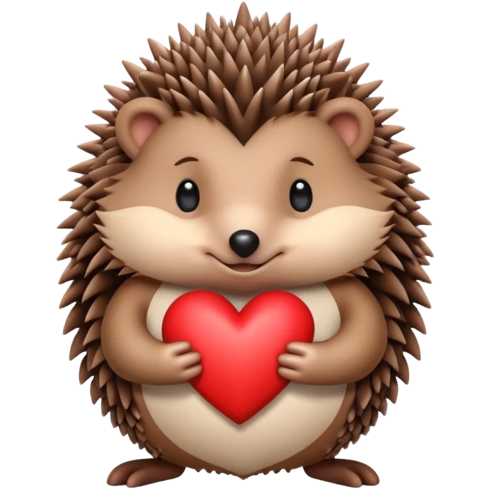 hedgehog doing heart emoji