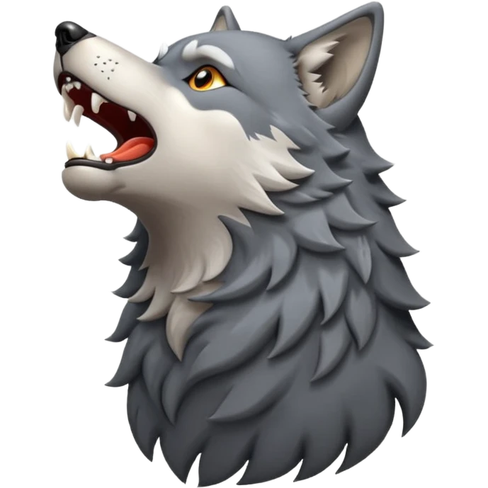 wolf howling emoji