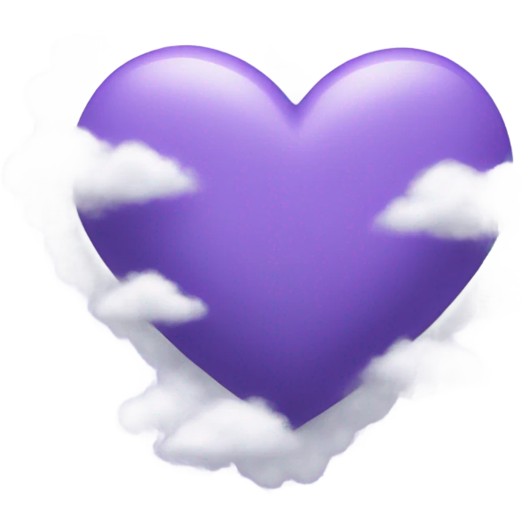Heart Violet with clouds emoji