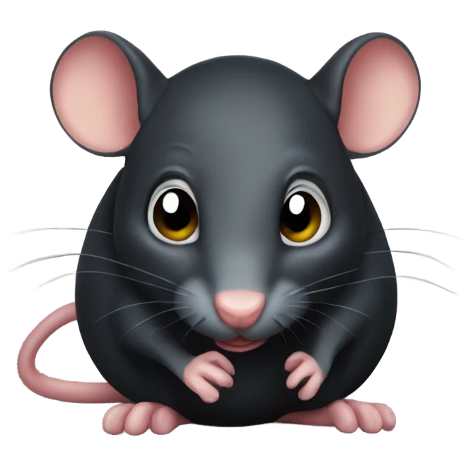 Black rat is in shock emoji