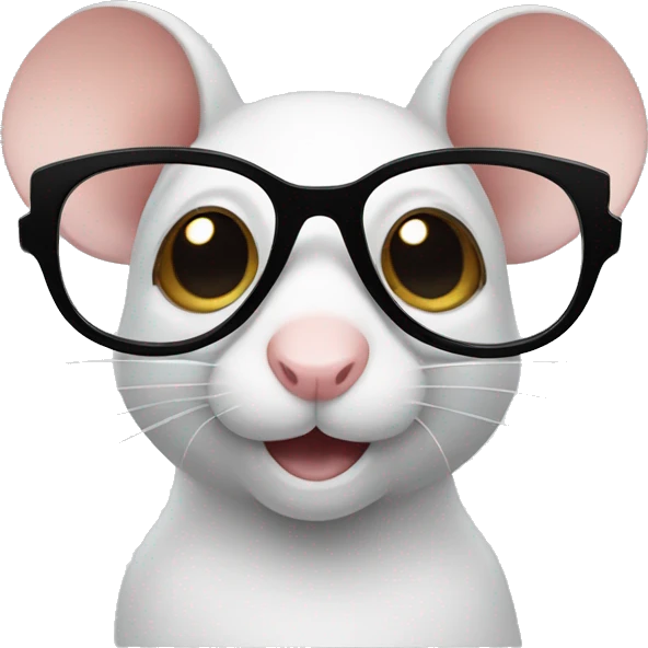 A mouse wearing glasses emoji