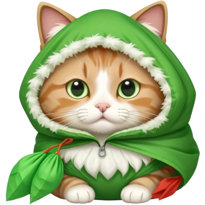 runny nose cat with green parachute emoji