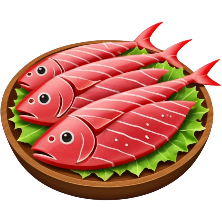 Make tuna sashimi iPhone emoji style emoji