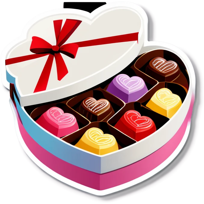 Valentine’s Day heart shaped box of chocolates emoji
