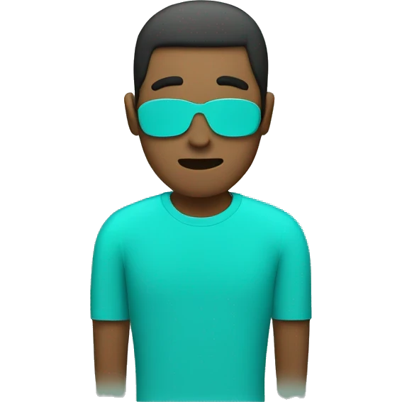 Turquoise minimal man emoji