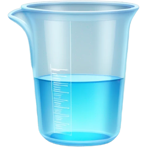 the same metal measuring cup full of water without emoji emoji