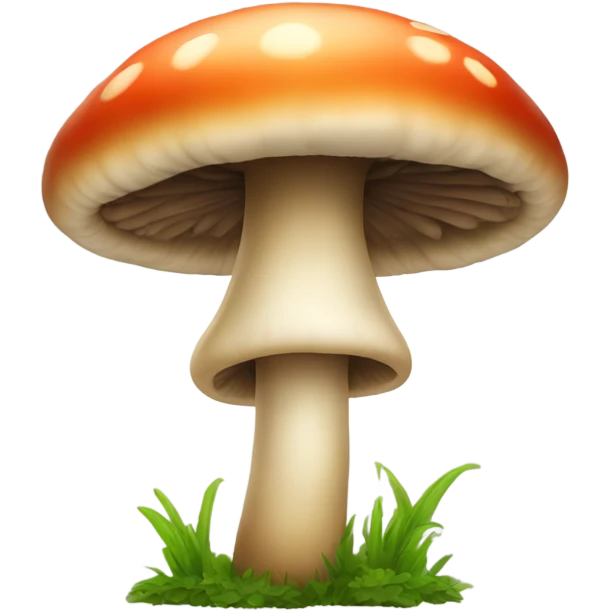 Mushroom wit arms and legs and a face emoji