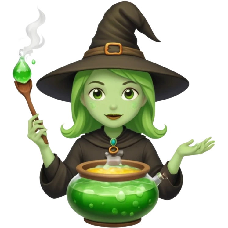 green witch cooking potion emoji