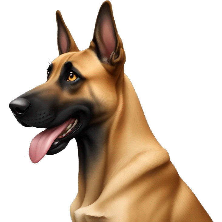 malinois se cache avec ses mains emoji