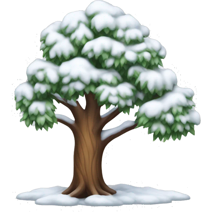 Tree with snow emoji