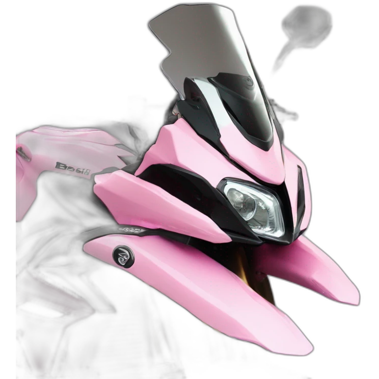 Moto benelli trk 502X color rosa levantada emoji